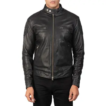 Мужская куртка из натуральной кожи для мужчин, Мотоциклетное байкерское пальто, Модная Верхняя Одежда