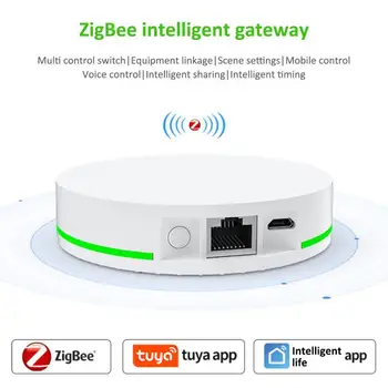 Сетчатый концентратор ZigBee, совместимый с Wi-Fi и Bluetooth, Новый интеллектуальный шлюз, работающий с приложением Tuya Smart App, Голосовое управление через Alexa Google Home