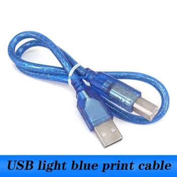 1 шт. USB-кабель для печати светло-синего цвета Uno R3 Mega 2560 30 см