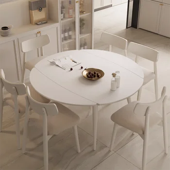 Дизайнерский Складной Обеденный стол, расширяемый Белый Элегантный Обеденный стол в скандинавском стиле, Промышленная мебель класса Люкс Mesa Comedor Для столовой