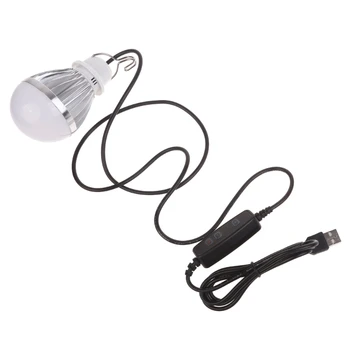 L43D USB Портативная светодиодная лампа 10 Вт 5 В Лампа Аварийного освещения с кабелем длиной 1,9 м вкл/выкл для Кемпинга Гаража Склада Автомобиля
