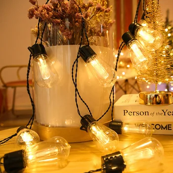 Гирлянда с лампочкой S14, Свадебная Гирлянда, Садовый декор на открытом воздухе, Рождественская сказочная вечеринка, глобус, украшения для домашнего атмосферного освещения