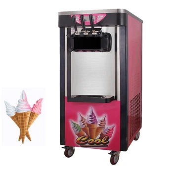 Машина для приготовления мороженого Холодильник Электрическая Машина для приготовления мягкого мороженого из нержавеющей стали с 3 вкусами