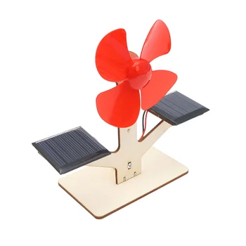 1 Комплект Модельных комплектов DIY Solar Power Fan Model Деревянная Сборка Развивающей Игрушки для Детей