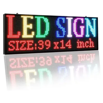 WIFI Светодиодная вывеска 100X36 см, цифровая вывеска, HD Пиксельная полноцветная WIFI Наружная Программная светодиодная доска объявлений, Электронный прокручивающийся светодиодный дисплей