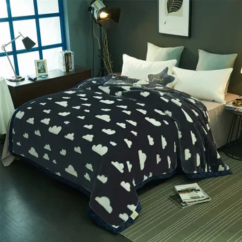 Новое китайское зимнее утолщенное одеяло 200x230cm 4kg raschel, сохраняющее тепло, двухслойное одеяло kingsize