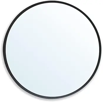 Зеркало, 24-дюймовое Большое Круглое Зеркало, Зеркало для Ванной Комнаты в золотой Металлической Раме, Декоративное Круглое Зеркало для декора ванной комнаты, Туалетный столик