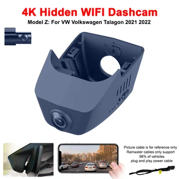 4K HD 2160P Подключи и играй WiFi Автомобильный Видеорегистратор с Двумя Объективами Dash Cam Для VW Volkswagen Talagon 2021 2022 Аксессуары Для Видеорегистраторов