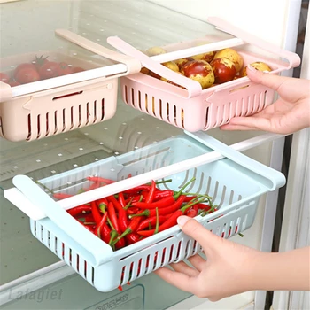 Бытовой Органайзер, Коробка для хранения фруктов, Выдвижной держатель полки для хранения холодильника, выдвижной ящик, Кухонные принадлежности