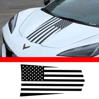 Наклейка На Передний Капот В Стиле Американского Флага, Стайлинг Автомобиля, Графические Наклейки Для Corvette C8 Z51 Z06, Аксессуары Stingray