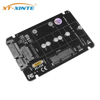 XT-XINTE 2 в 1 M.2 для NGFF key B & mSATA SSD к SATA3 SATA III Плата Адаптера Модуль платы Конвертера для 2230/2242/2260/2280 SSD
