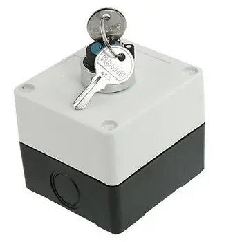AC 600V 10A 2 Винтовые Клеммы БЕЗ Блокировки ключом Ключевой Выключатель с 2 шт. Ключами