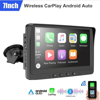Универсальный 7-дюймовый FM-передатчик AUX Автомобильный MP5 Плеер Беспроводной 7-Дюймовый Сенсорный Экран для Apple CarPlay Android Auto Handsfree Car Radio