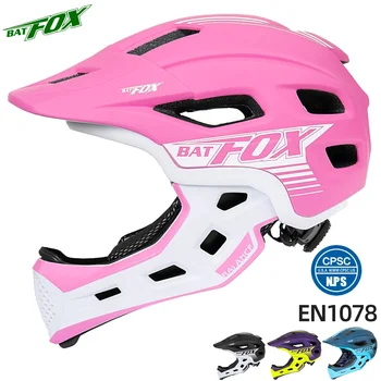 BATFOX детский полнолицевой шлем велосипедный Съемный В форме Для верховой езды На горном велосипеде bmx casco полнолицевой mtb шлем велосипедный для детей