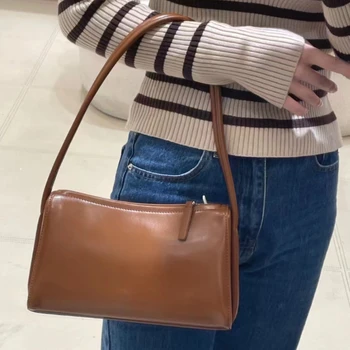 Новые женские кошельки и сумочки, модная простая роскошная сумка на одно плечо из натуральной кожи, роскошная сумка подмышками