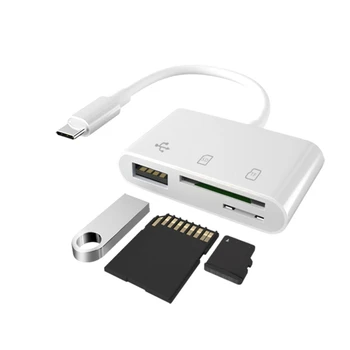 USB microUSB TF Card Reader 5 В 1 Мини OTG концентратор Адаптер для телефона ПК Type C