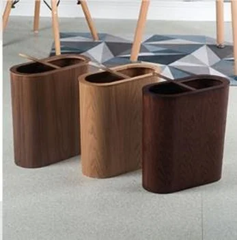 Скандинавский деревянный мусорный бак большой емкости с крышкой кухонный мусорный бак корзина для бумаг из массива дерева креативные кухонные принадлежности для хранения