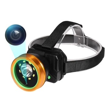 Спортивная камера на открытом воздухе с налобным фонарем USB-зарядка Водонепроницаемая спортивная видеокамера 1080P для записи полевых работ
