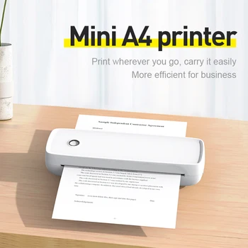 Портативный термопринтер A40, бумажный принтер формата А4, USB, Bluetooth, беспроводной термопринтер для IOS, печатная машина Android