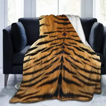 Пледы из тигровой кожи, Уютное Легкое декоративное одеяло для женщин, мужчин и детей