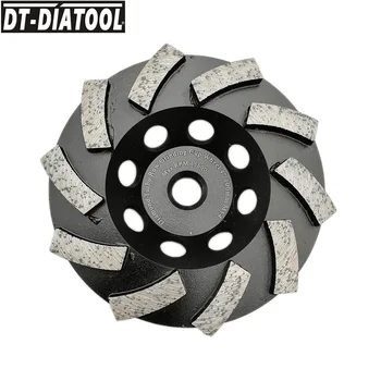 DT-DIATOOL Диаметр 100 мм/4 дюйма M14 Резьба Алмазная Сегментированная Турбо Рядная Чашка Шлифовальный Круг Гранитный Мраморный Бетонный Алмазный Круг