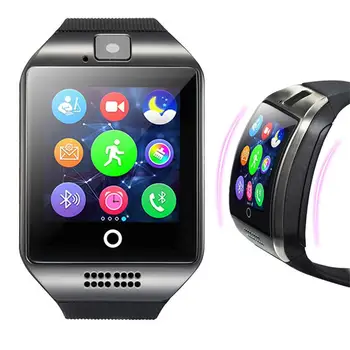 Высококачественные Цифровые смарт-часы с сенсорным экраном Q18, камера, Bluetooth, наручные часы, SIM-карта, умные часы для телефонов Ios Android