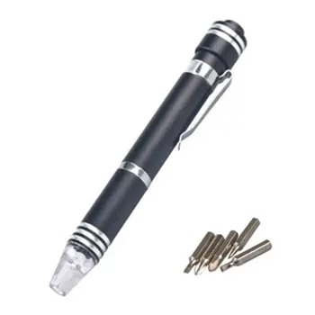 TopCom 6 в 1 Светодиодная ручка-отвертка Ручной фонарик Многофункциональные инструменты для ремонта с набором отверток LightRepair