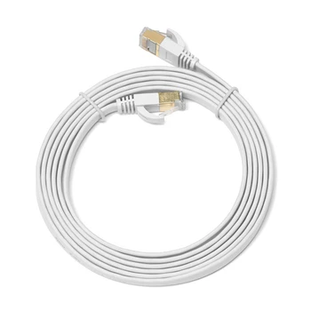Кабель Ethernet Cat7 Разъем RJ45 Сетевой кабель Плоский патч-корд для настольного ноутбука, модема, маршрутизатора, коммутатора 0,5 М, 1 М, 2 М, 3 М, 5 М