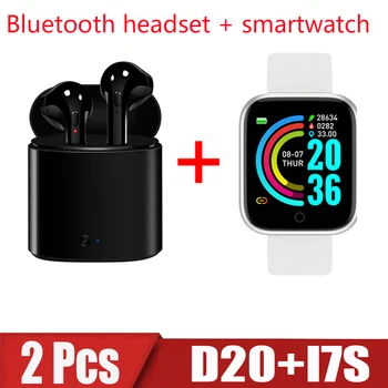 2шт Y68 smartwatch Bluetooth цифровые часы Спортивный шагомер i7S Беспроводные Bluetooth гарнитуры D20 Смарт-браслет PK D18 D13 Y78