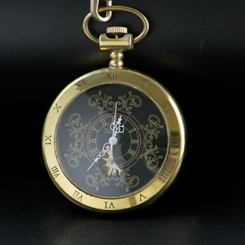 Старинные Бронзовые резные механические карманные часы Высокого качества Унисекс Ожерелье Кулон Ювелирные изделия Подарок для мужчин и женщин Religio PJX911
