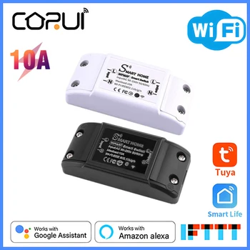 CoRui Tuya Wifi Smart Switch RF 433 МГц Беспроводной пульт дистанционного управления Реле Таймер Голосовое управление Умный дом с Alexa Google Home