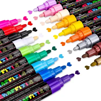 Металлический маркер 12/18 цветов на выбор 0,7 мм, нетоксичный перманентный маркер для рисования, ручка 