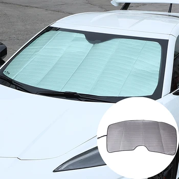 Солнцезащитный козырек на переднее стекло автомобиля, защита от ультрафиолета, солнцезащитный козырек на лобовое стекло Для 2020-2021 Corvette C8, автомобильные аксессуары для интерьера
