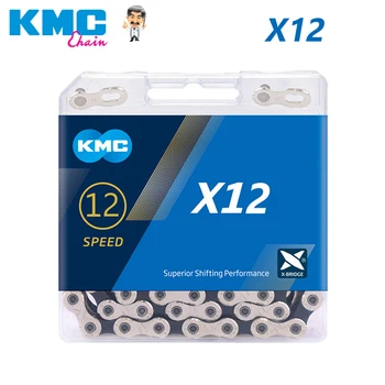 KMC X12 MTB Дорожная Велосипедная Цепь 12 Скоростей Велосипедная Цепь 126 Звеньев с Волшебной кнопкой 12V Велосипедные Цепи для Деталей Цепи SRAM SHIMANO