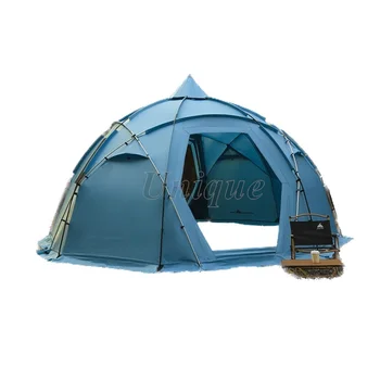 Портативная семейная палатка для кемпинга на открытом воздухе, вместительная утолщенная непромокаемая шаровая палатка, на 5-8 человек