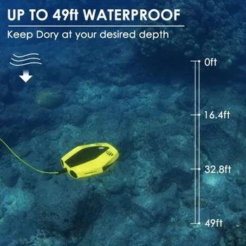 Подводный Дрон Mini Rov С камерой 1080P для рыбалки и дайвинга GPS Глубина 15 м Радиоуправляемый Эхолот для поиска рыбы в Погоне за роботом-разведчиком Dory