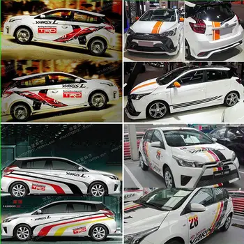 Автомобильные наклейки для Toyota YARIS L индивидуальное украшение кузова гоночные модные наклейки