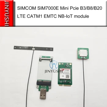JINYUSHI для SIMCOM SIM7000E Mini Pcie + USB адаптер + GPS антенна + 4G антенна B3/B8/B20 LTE CATM1 EMTC NB-IoT модуль