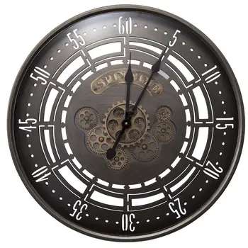 Американская декоративная шестерня из кованого железа настенные часы гостиная ретро креативный указатель часы Скандинавская мода кварцевые часы оптом