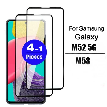 1-4 шт. 9D защитная пленка для Samsung Galaxy M52 5G M53 из закаленного стекла M13 A13 M23 A23 M33 A33 A53 A03 A03S A73 протектор экрана