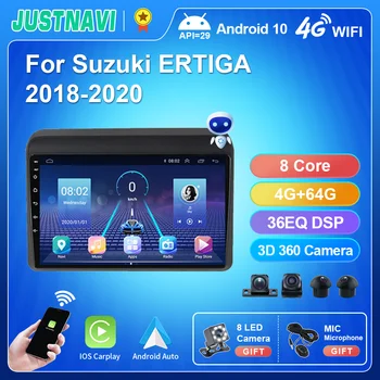 JUSTNAVI Android10 Автомобильный мультимедийный плеер Для Suzuki ERTIGA 2018-2020 Навигация GPS Видеоплеер Стерео Carplay Auto No 2din DVD