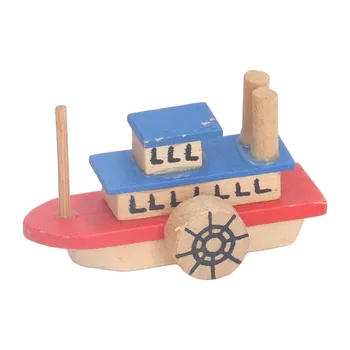 Кукольный домик в миниатюре 1: 12, Средиземноморская рыбацкая лодка, модель для украшения кукольного домика, аксессуары для кукольного домика