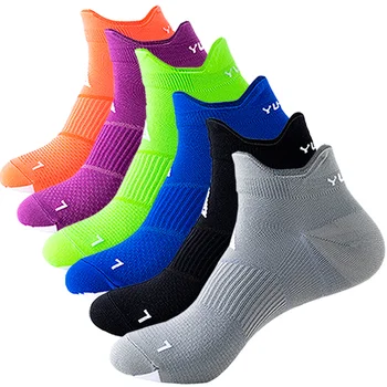 Короткие нейлоновые носки для бега YUPAO для женщин и мужчин, четырехсезонная сушка, дышащие нескользящие марафонские велосипедные спортивные носки