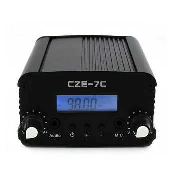 стерео PLL FM-передатчик вещательная радиостанция CZE-7C 76-108 МГц + антенна TNC + Источник питания + аудиокабель