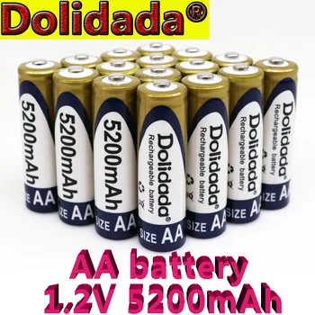 100% d'origine 1.2V AA batterie 5200mAh Ni-MH aa Rechargeables Batterie Pour Jouets Caméra Micro