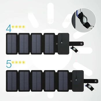 Складные солнечные батареи мощностью 10 Вт, зарядное устройство USB-устройств вывода, Портативные Приключенческие Портативные солнечные панели для зарядки телефона