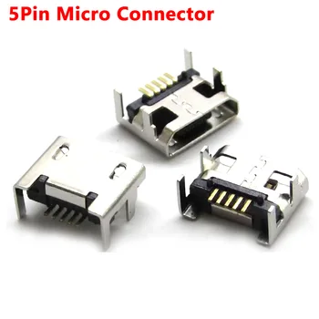 1 шт. Разъем Micro USB B Type, женский разъем 5Pin, длинный контакт, 4 фута, прямой рот Для подключения к печатной плате Smart Machine Interface Connector