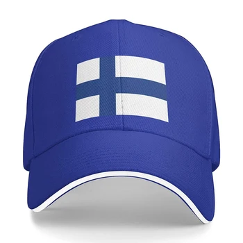 Бейсболка Унисекс с флагом Финляндии, подходит для мужчин и женщин, Регулируемая шляпа для папы, кепка для сэндвича