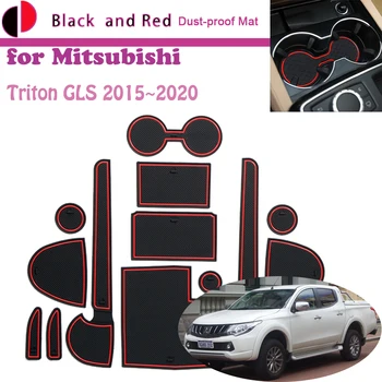 Резиновый Коврик Дверной Паз для Mitsubishi Triton GLS KJ L200 Strada RAM 1200 2015 ~ 2020 Слот для Хранения Ворот Подстаканник Пылезащитная Наклейка