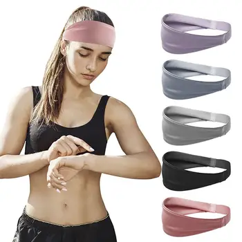Женские спортивные повязки на голову, быстросохнущие нескользящие эластичные повязки на голову для баскетбола, тенниса, занятий йогой